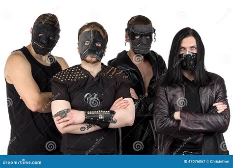 metal vocalist wears box on head|bands wearing masks.